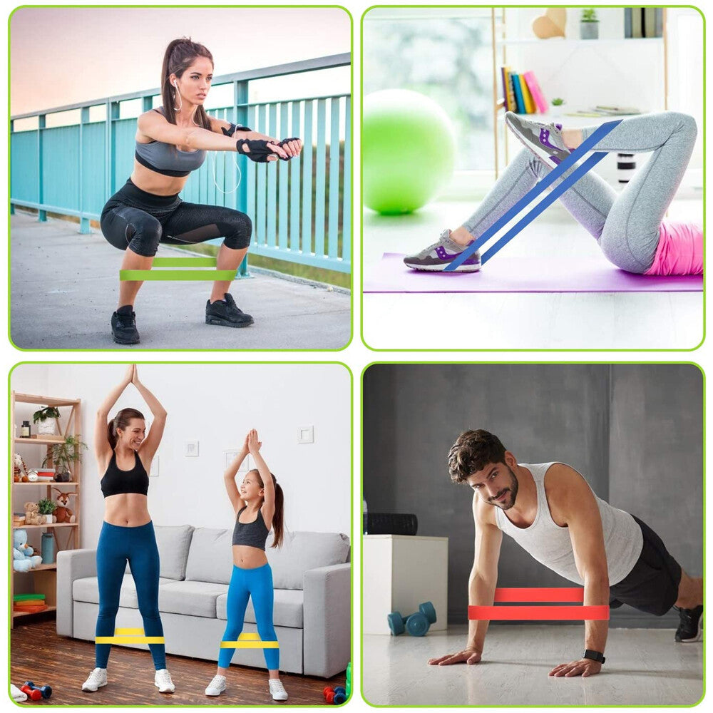 Resistance Bands Loop Set Strength Fitness Leg Exercise Yoga Workout Pull up US