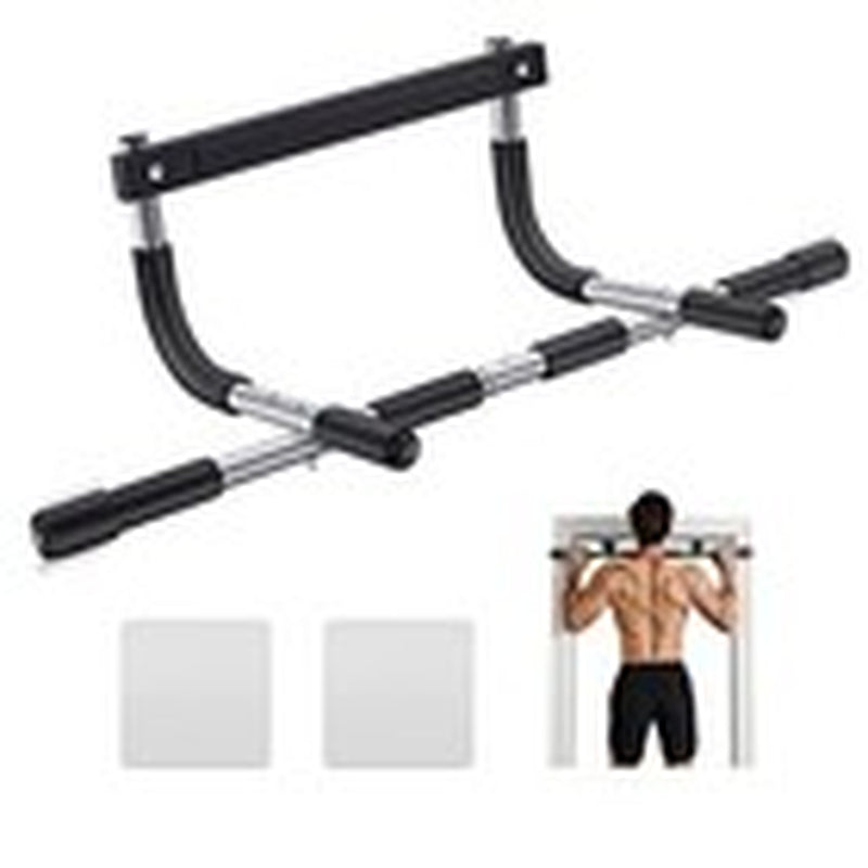 Pull up Bar for Doorway | Thickened Steel Max Limit 440 Lbs Upper Body Silver2