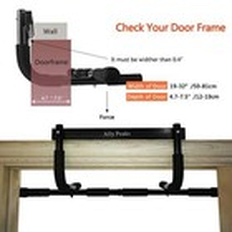 Pull up Bar for Doorway | Thickened Steel Max Limit 440 Lbs Upper Body Silver2