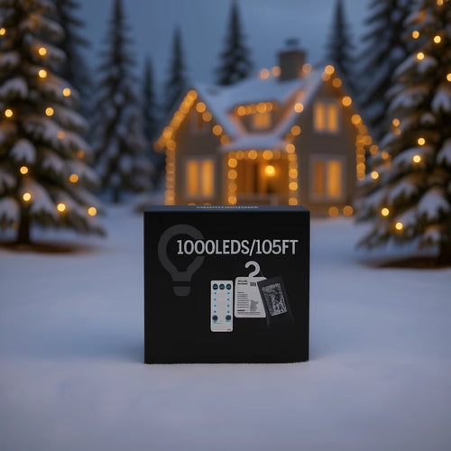 105Ft Outdoor Waterproof Christmas Lights 1000 LED 8 Modes Curtain Fairy Plug in Timer Memory Function for Holiday Wedding Party
