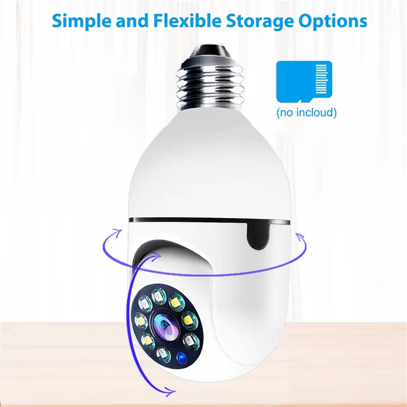 E27 2.4G Wifi IP Bulb Surveillance Camera Night Vision Wireless Home Cameras CCTV Video Security Protection Baby Mini Cam