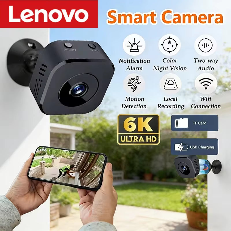 Mini Security Camera Pro 4K Fullhd Wifi Surveillance with 2 Way Audio Motion Detection Infrared Night Vision Security Cam