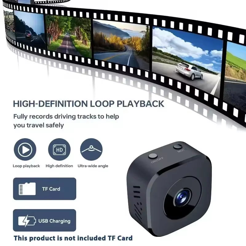 Mini Security Camera Pro 4K Fullhd Wifi Surveillance with 2 Way Audio Motion Detection Infrared Night Vision Security Cam