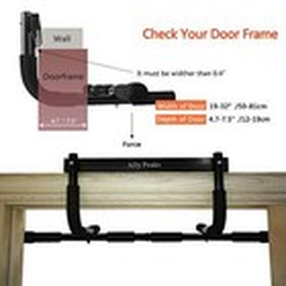 Pull up Bar for Doorway | Thickened Steel Max Limit 440 Lbs Upper Body Silver2
