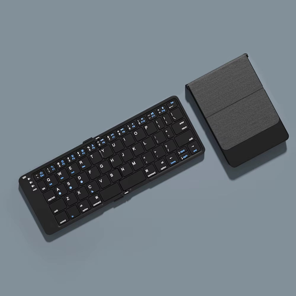BOW Foldable Bluetooth Keyboard Rechargeable Wireless Keyboard Folding 2.4G Keyboard for Iphone Ipad Laptop Desktop