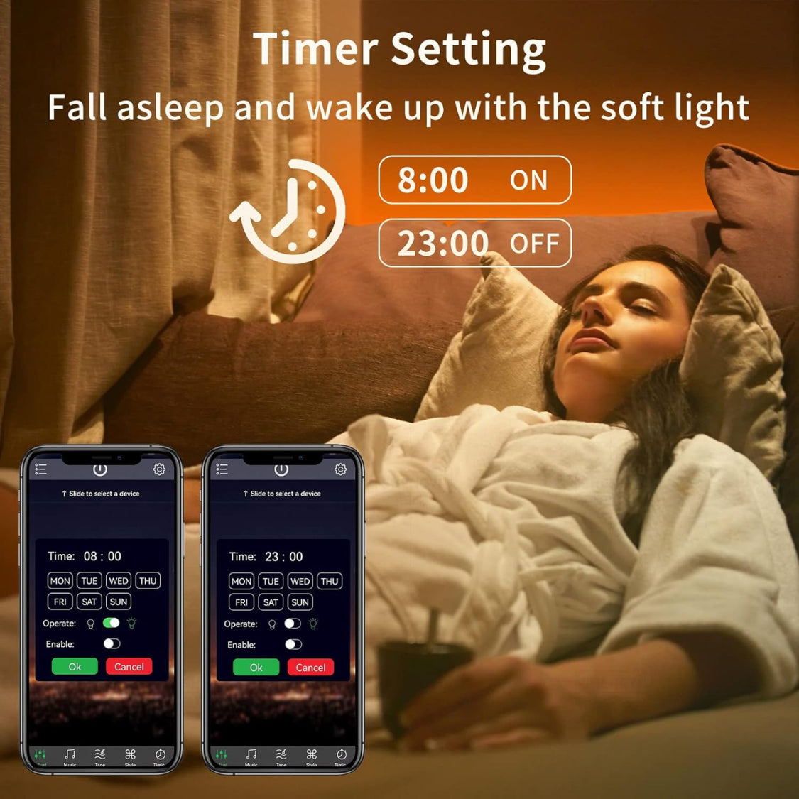 Remote Led Lights for Bedroom Room Lighting Flexible Home Decor