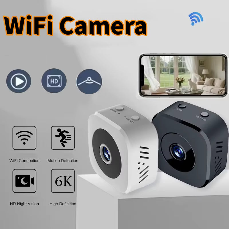 4K Full HD Mini Security Camera Pro Wifi Surveillance with 2 Way Audio Motion Detection Infrared Night Vision Security Camera
